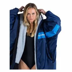 DryRobe DryRobe Advance Longsleeve Rain Jacket Remix Range - Navy/Grey/Cobalt -Snowboard Sales dryrobe advance longsleeve rain jacket remix range navy grey cobalt p25844 36911 image