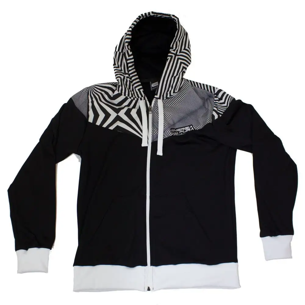 Energiapura Energiapura Apex Full Zip Hoody - Black/Optical 4 Energiapura Energiapura Apex Full Zip Hoody - Black/Optical - Image 2