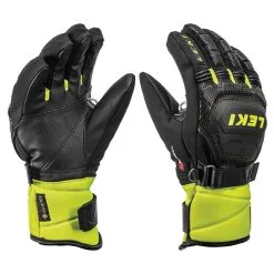 Leki Leki Race Coach Flex S GTX Junior Ski Gloves - Black/Ice Lemon
