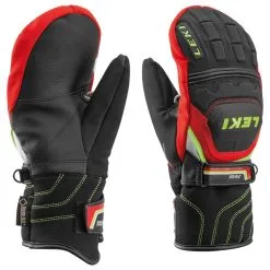 Leki Leki World Cup Race Coach Flex S GTX Junior Ski Mittens - Black/Red