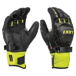 Leki Leki World Cup Race Coach Flex S GTX Ski Gloves - Black/Ice Lemon