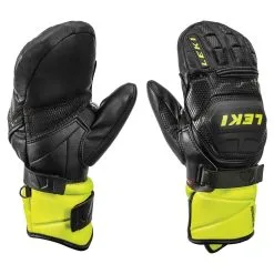 Leki Leki World Cup Race Flex S Junior Ski Mittens - Black-Ice Lemon