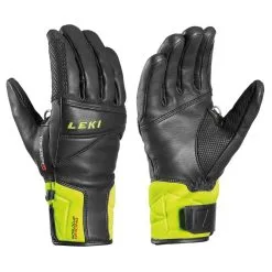 Leki Leki World Cup Race Speed 3D Ski Gloves - Black/Ice Lemon