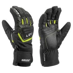 Leki Leki World Cup S Junior Ski Gloves - Black-Ice Lemon