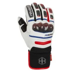 Reusch Reusch Henrik Kristoffersen Ski Race Gloves - White/Fire Red